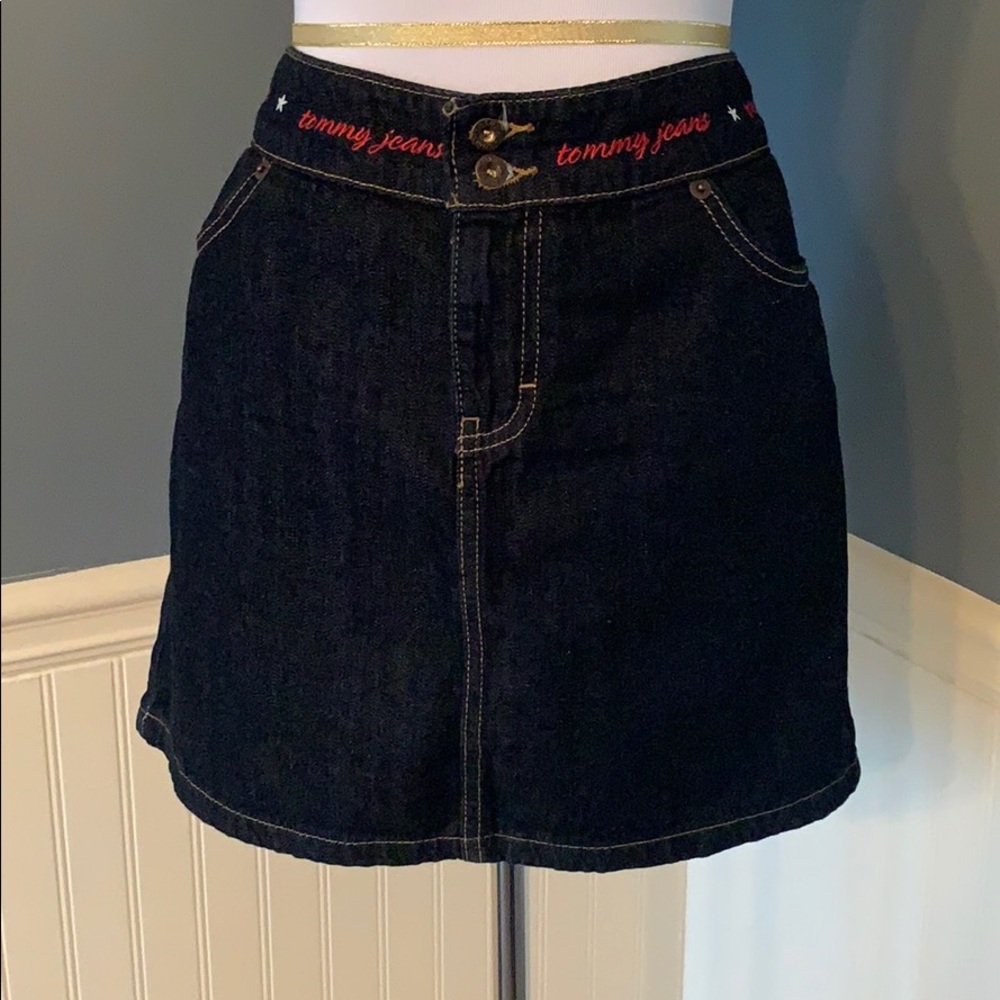 Tommy Jeans Spell-Out Stars Denim Mini Skirt 9